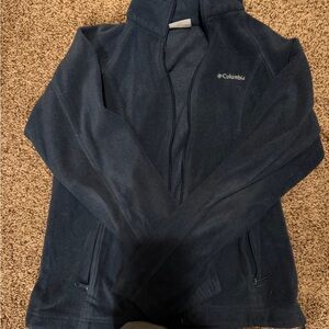 Columbia Dark Blue Full-Zip Fleece Jacket